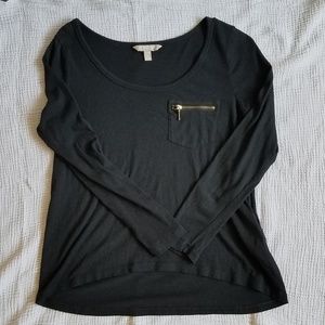 Banana Republic Black Long Sleeves Tee SP